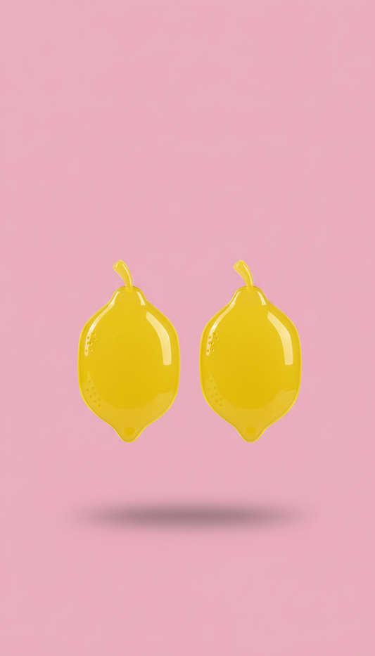 Electric lemon oversized acrylic earrings